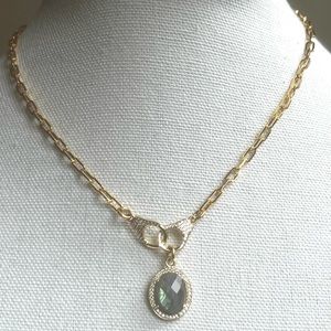 742 Labadorite charm necklace